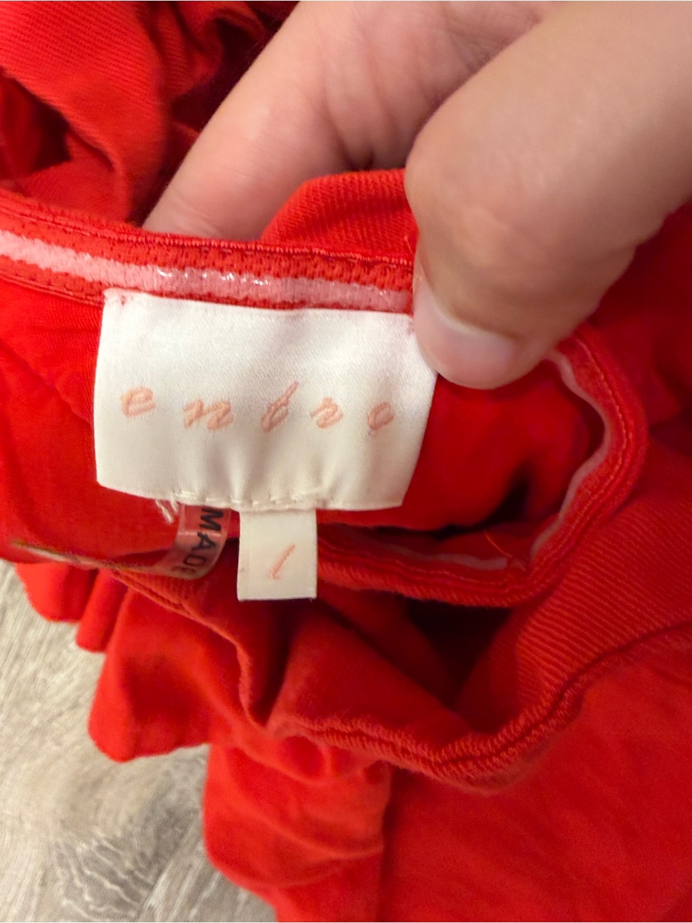 Entro Red Ruffle Strapless Dress - Picture 4 of 4